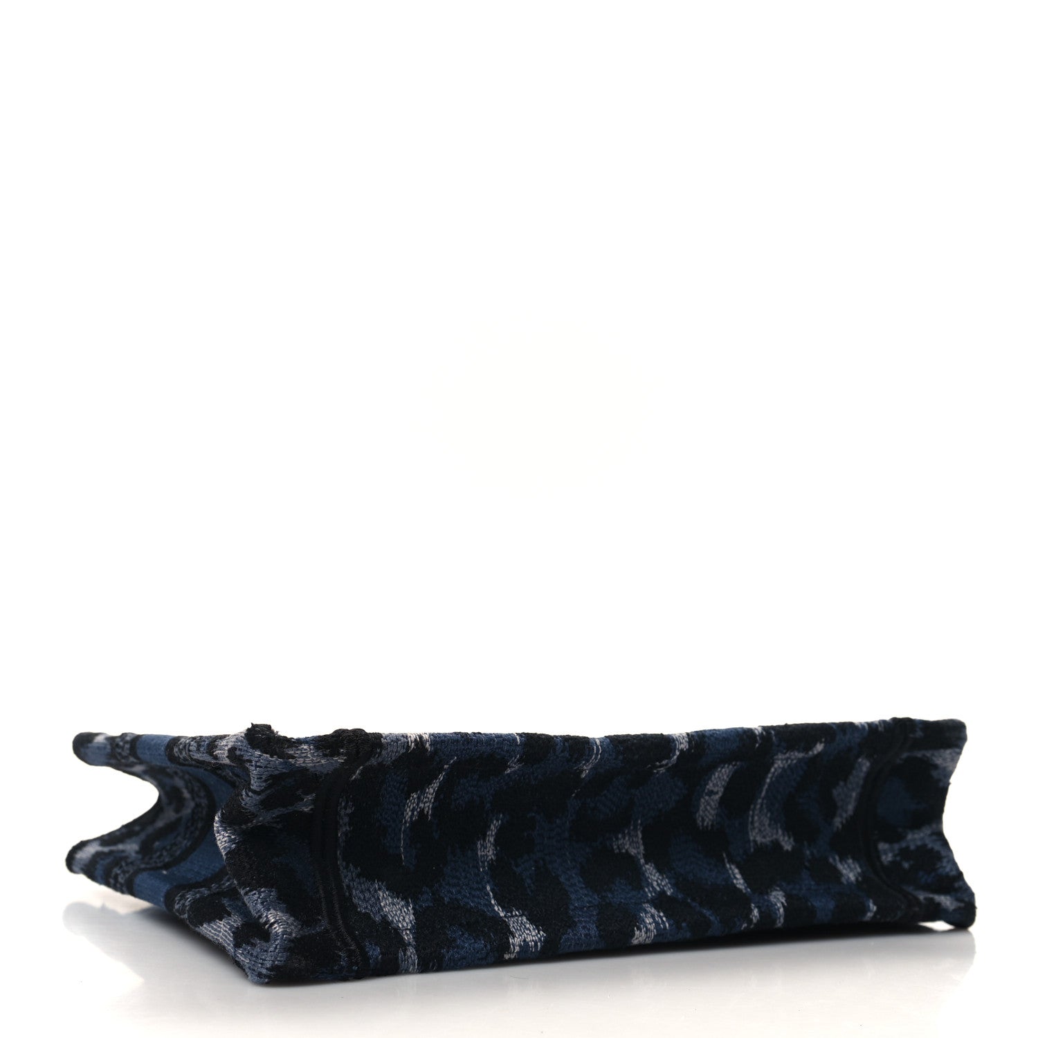 Christian Dior Canvas Mizza Embroidered Mini Leopard Book Tote Blue 4 of 10