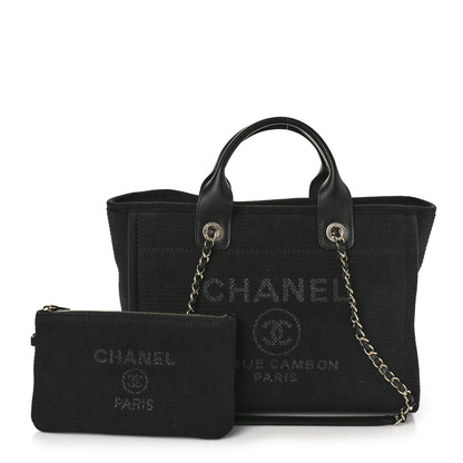 Chanel Mixed Fibers Small Deauville Tote Black 1 of 10