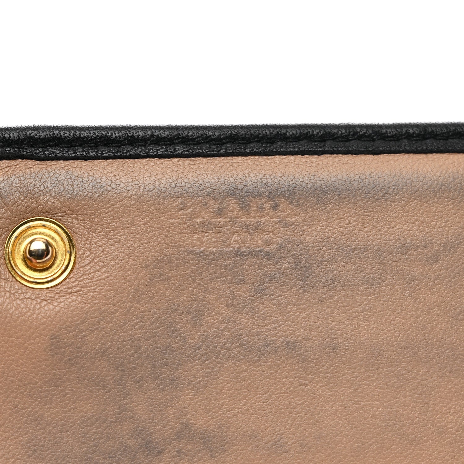 Prada Calfskin Continental Flap Wallet Black 6 of 9