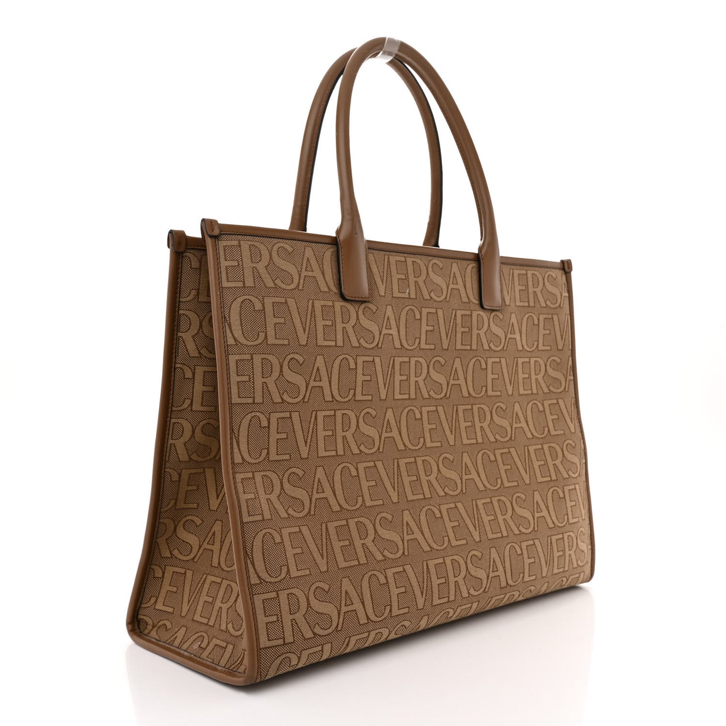 Jacquard Canvas Large Allover Medusa Tote Beige