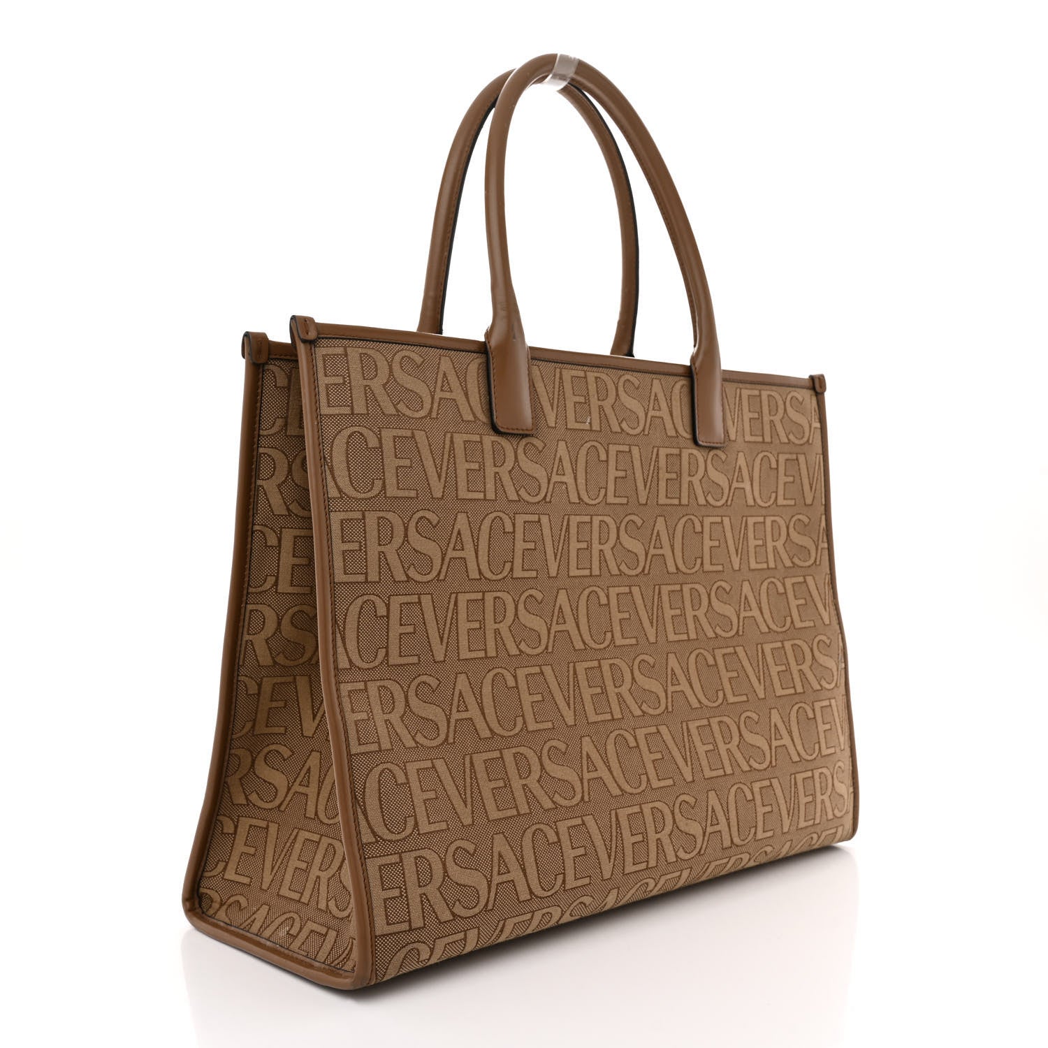 Versace Jacquard Canvas Large Allover Medusa Tote Beige 3 of 19