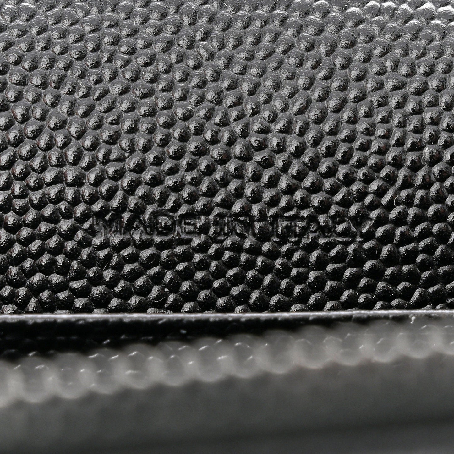 Grain De Poudre Matelasse Chevron Monogram Monochrome Envelope Chain Wallet Black