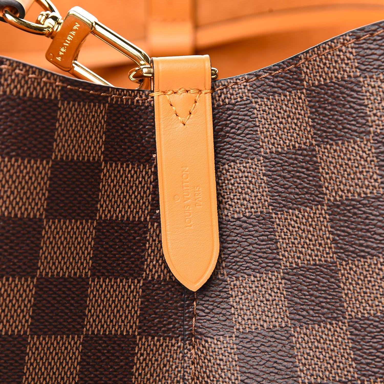Louis Vuitton Damier Ebene Neonoe MM Safran 6 of 9