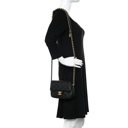 Chanel Caviar Quilted Mini Chain Soul Flap Black 2 of 10