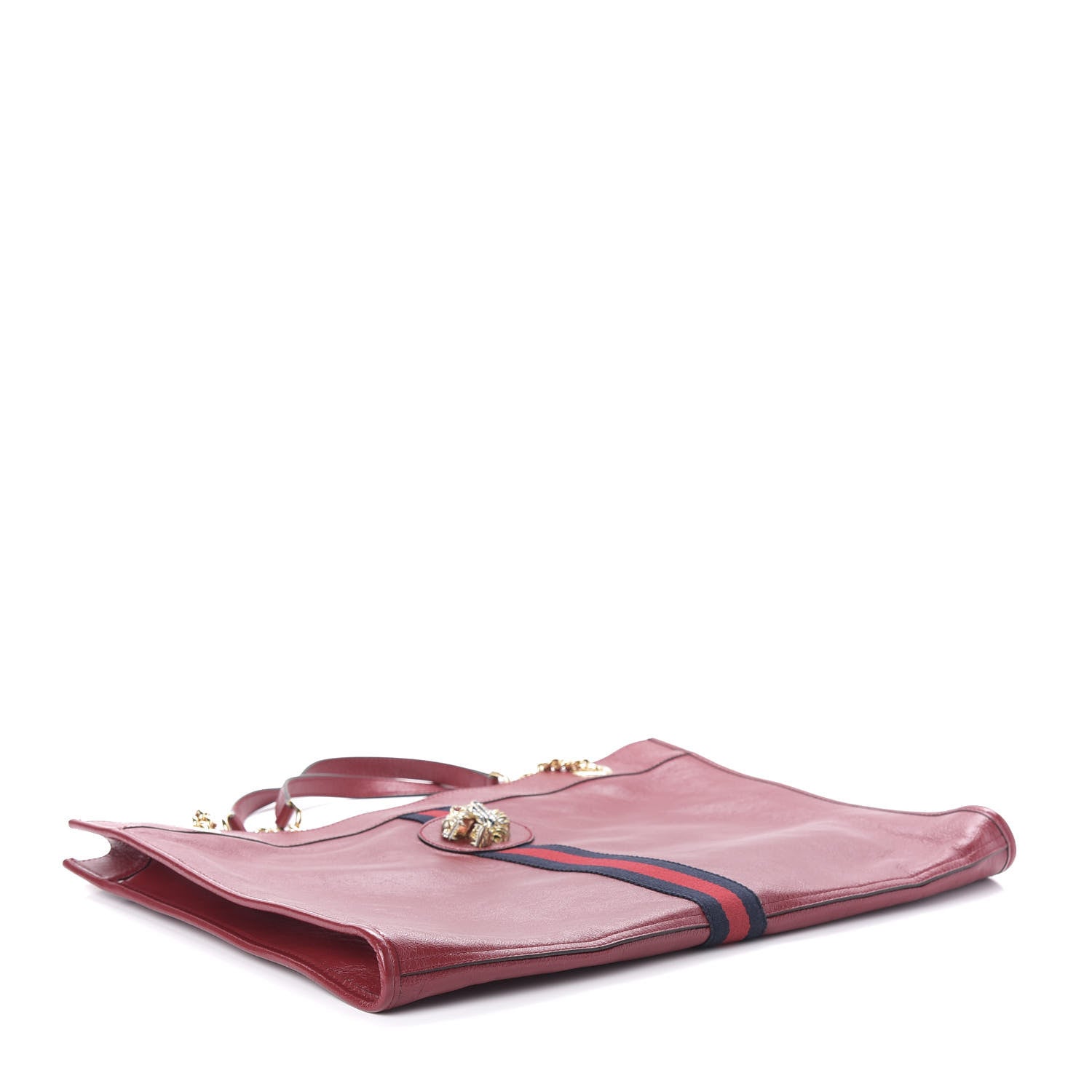 Gucci Calfskin Large Rajah Chain Tote Romantic Cherry 4 of 10