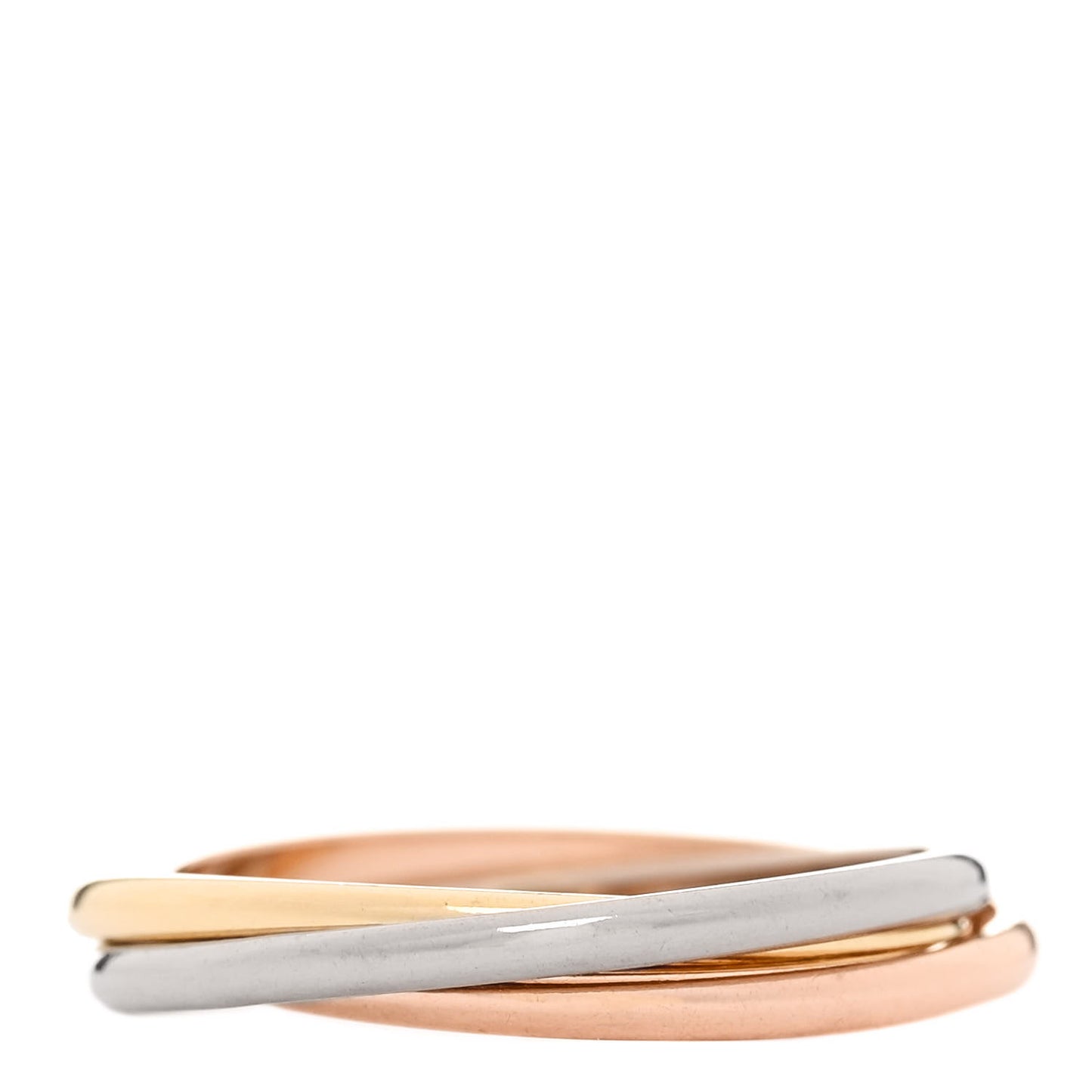 18K Pink Yellow White Gold Extra Small Cartier Trinity Ring 52 6