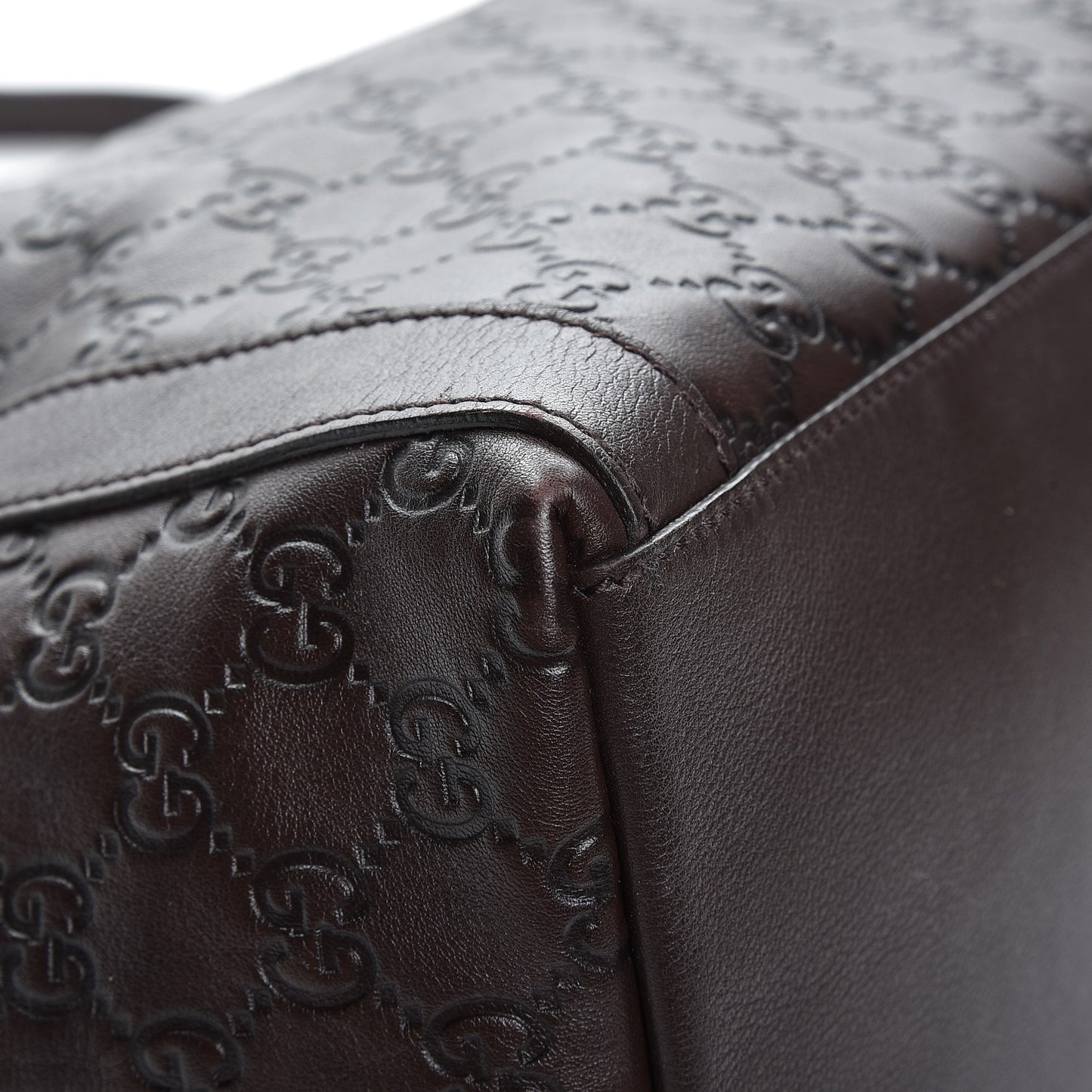 Guccissima Medium Miss GG Top Handle Bag Dark Brown
