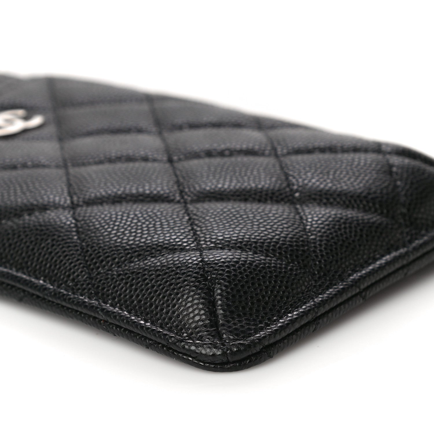 Chanel Caviar Quilted Classic Flat Wallet Pouch Black 10 of 11