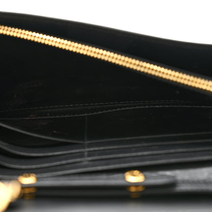Prada Vitello Move Metal Oro Chain Wallet Black 5 of 11