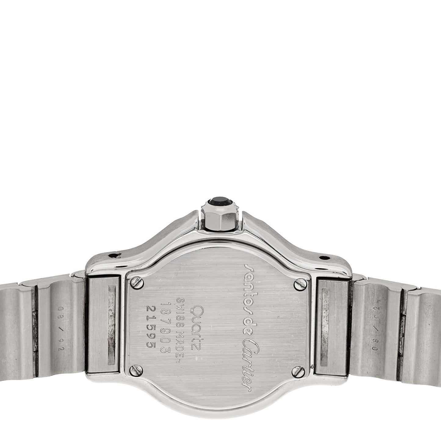 Stainless Steel 18K Yellow Gold 25mm Santos Octagon Quartz Watch