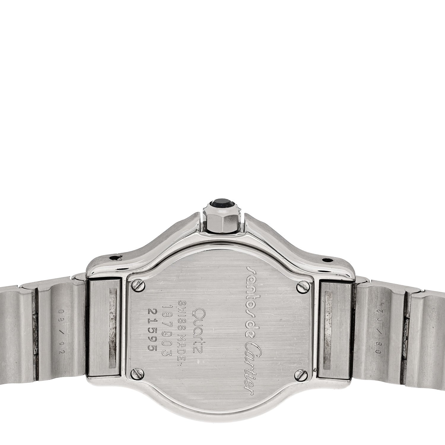 Cartier Stainless Steel 18K Yellow Gold 25mm Santos Octagon Quartz Watch 4 of 4