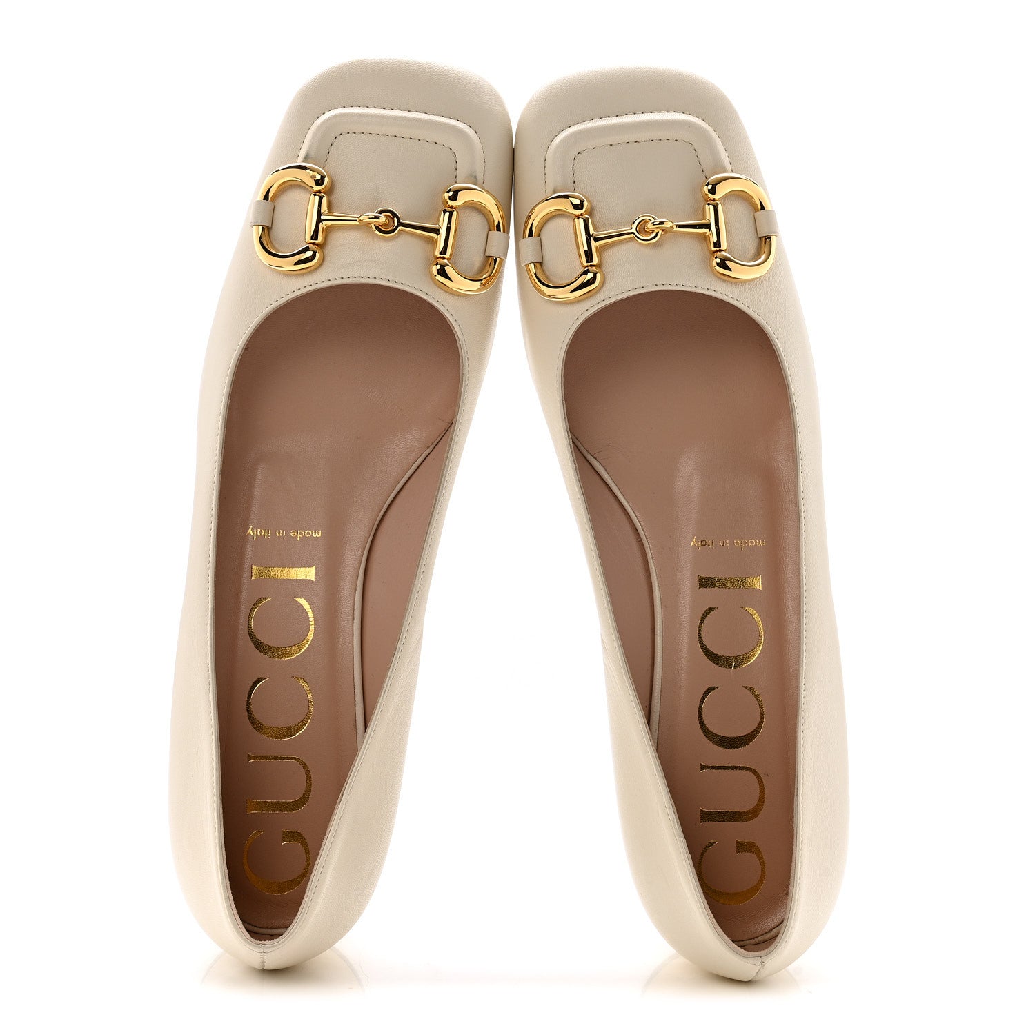 Gucci Malaga Kid Horsebit Ballet 25mm Flats 39.5 Mystic White 2 of 10