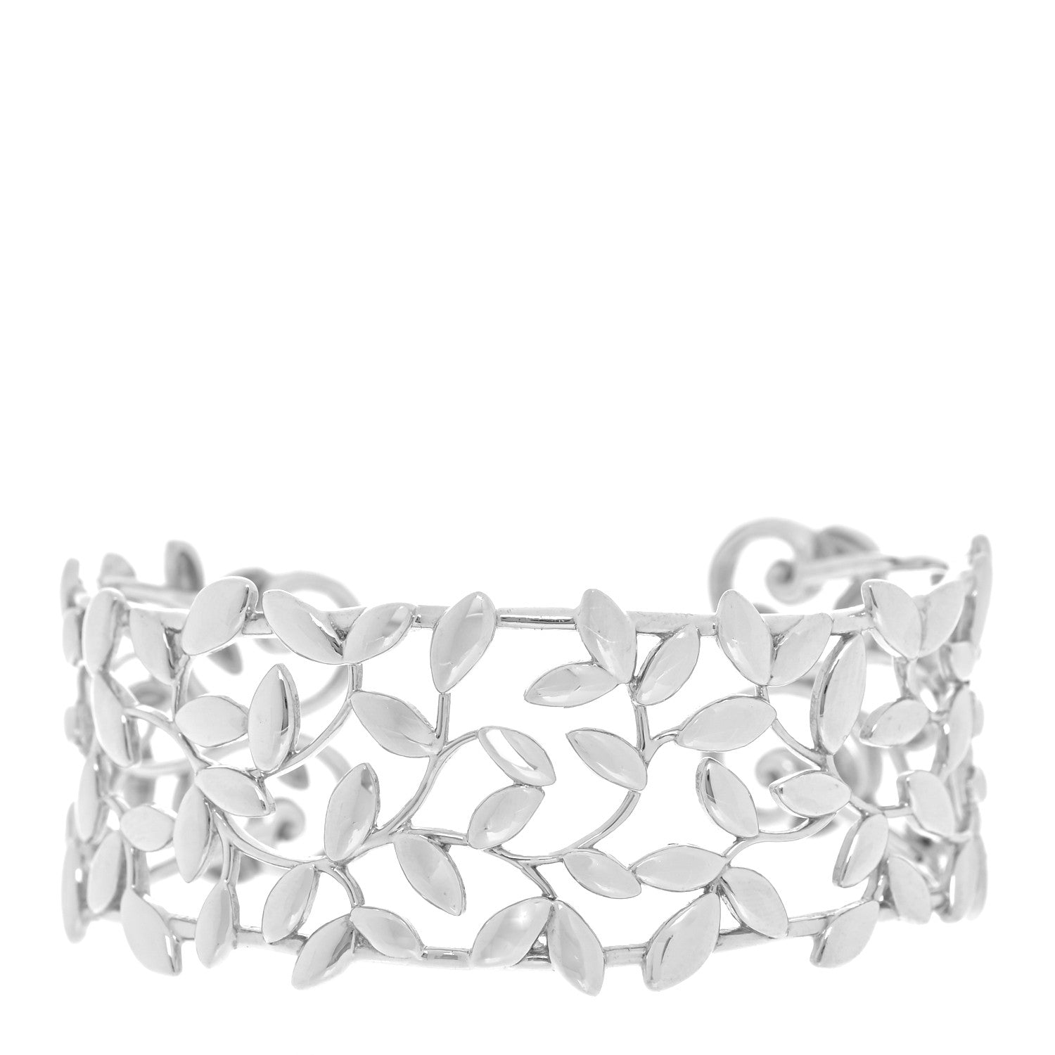 Tiffany Sterling Silver Paloma Picasso Olive Leaf Cuff Bracelet 1 of 5