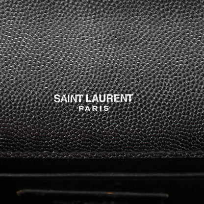 Saint Laurent Grain De Poudre Medium Classic Monogram Kate Satchel Black 6 of 11