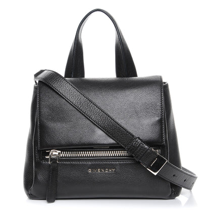 Givenchy Waxy Grained Calfskin Mini Pandora Pure Flap Bag Black 1 of 8
