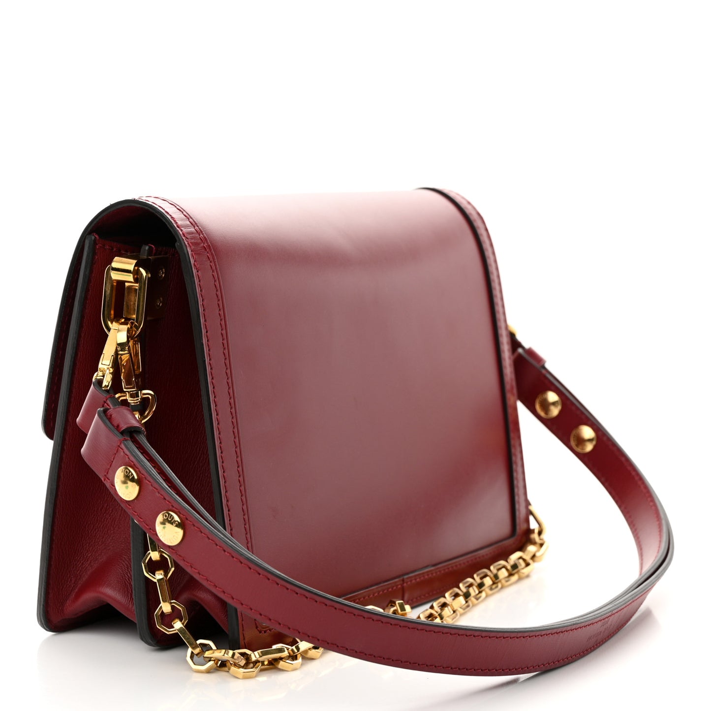 LOUIS VUITTON Smooth Calfskin Dauphine MM Cherry Berry