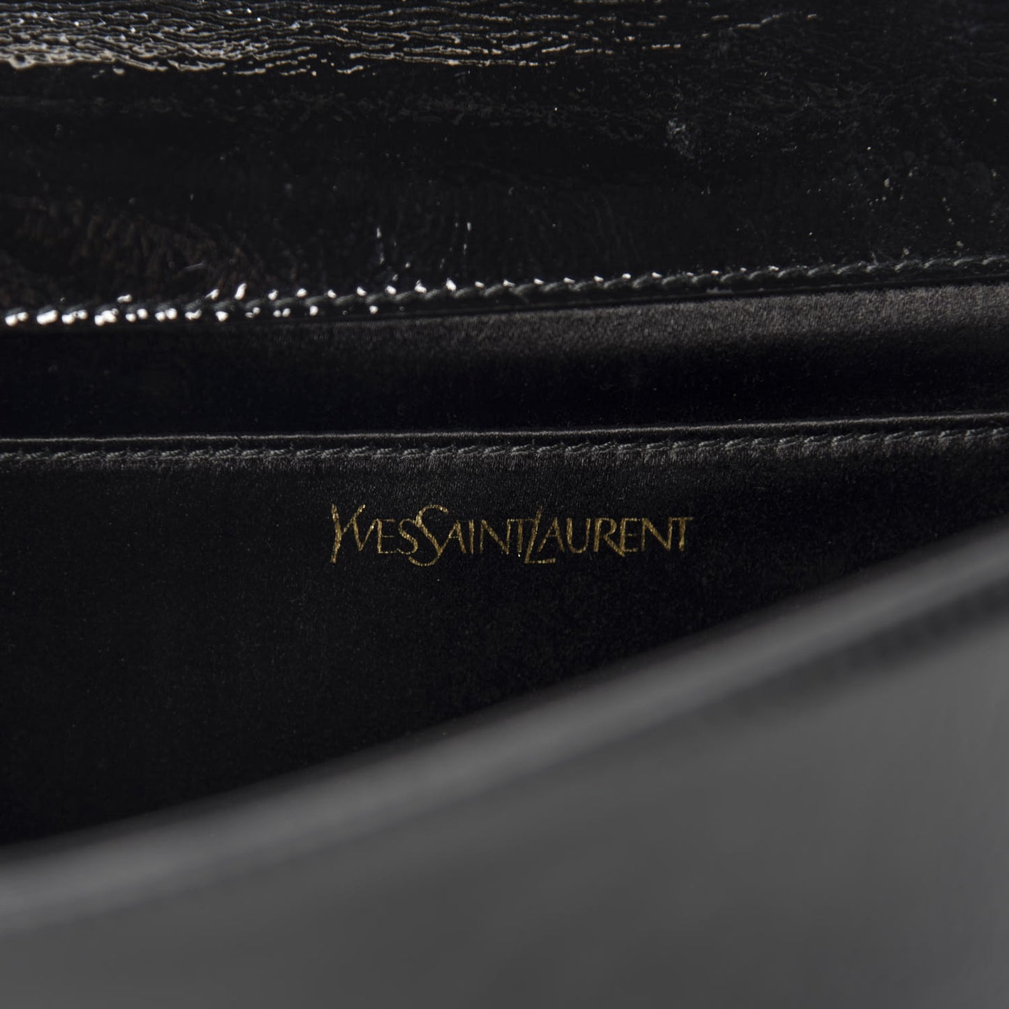 Textured Patent Monogram Large Belle De Jour Clutch Black