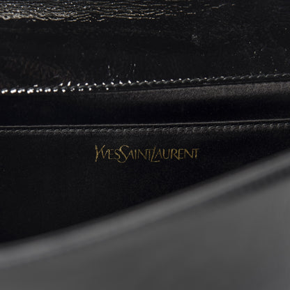 Saint Laurent Textured Patent Monogram Large Belle De Jour Clutch Black 9 of 11
