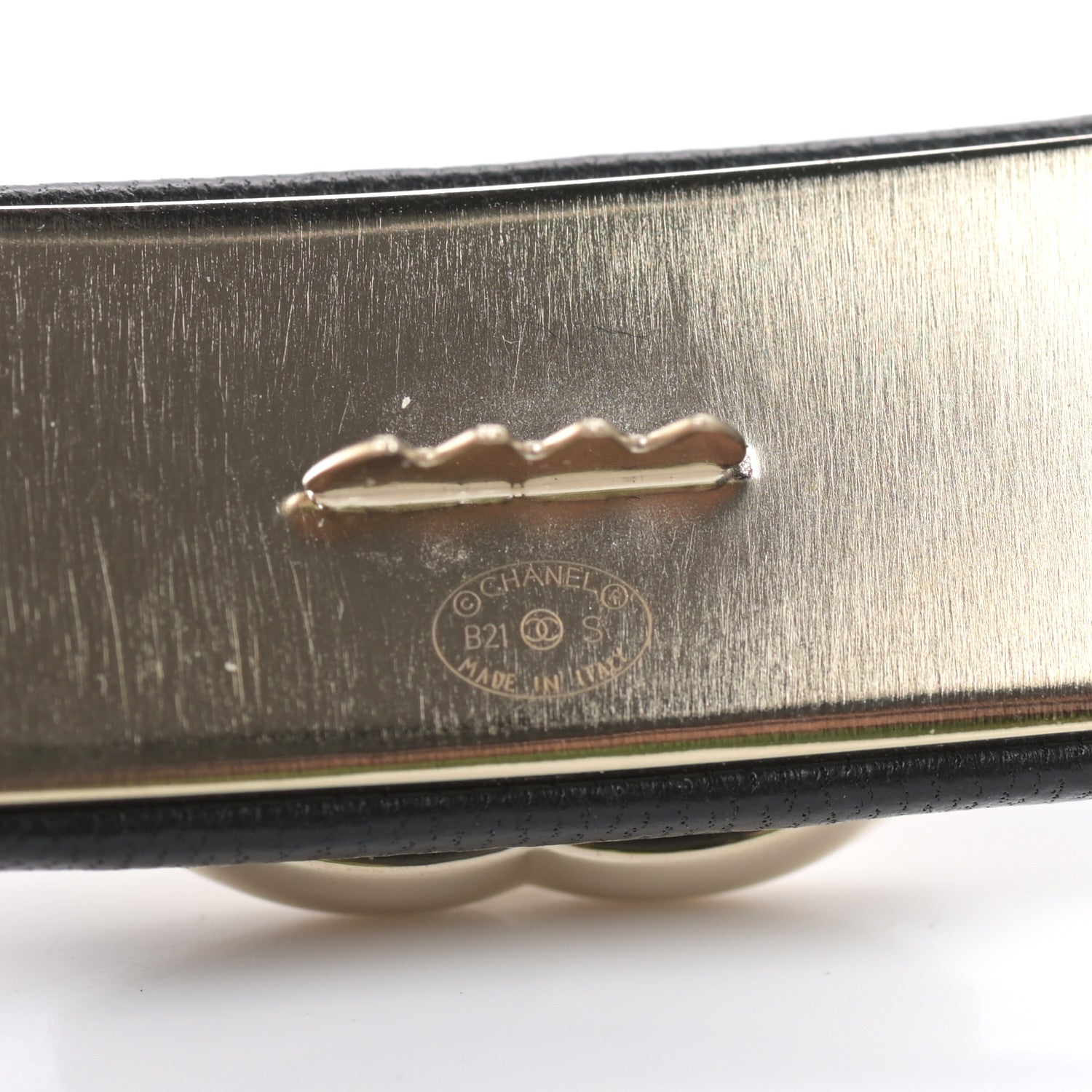 Chanel Lambskin Turnlock CC Hair Clip Barrette Black 3 of 3