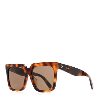 Celine Acetate Polarized Oversized Sunglasses CL4055FN Tortoise 1 of 7