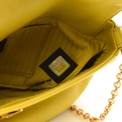 Fendi Vitello Flamingo Enamel Fendista Pouchette Crossbody Bag Cedro 9 of 12