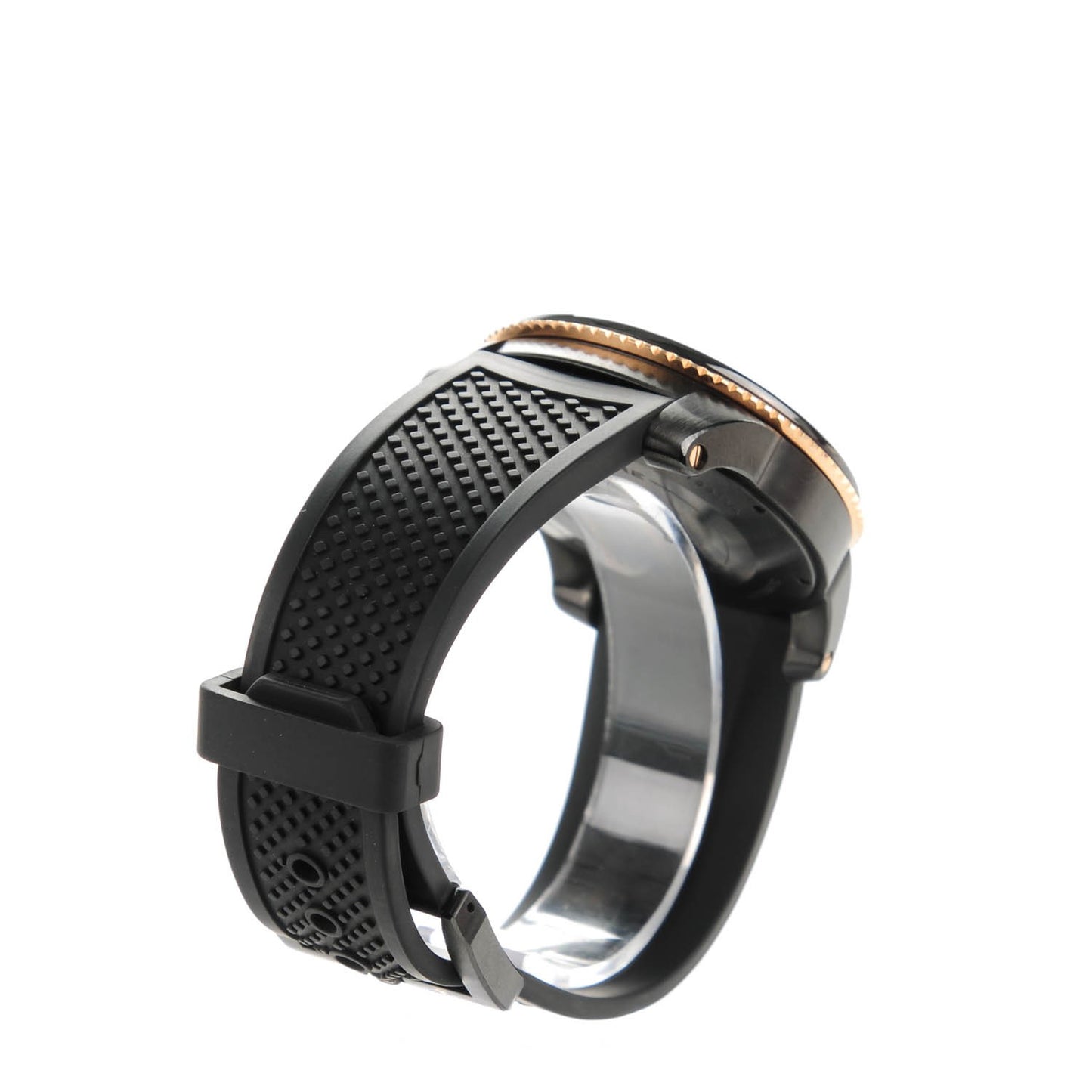 ADLC Stainless Steel 18K Pink Gold Rubber 42mm Calibre de Cartier Diver Automatic Watch Black