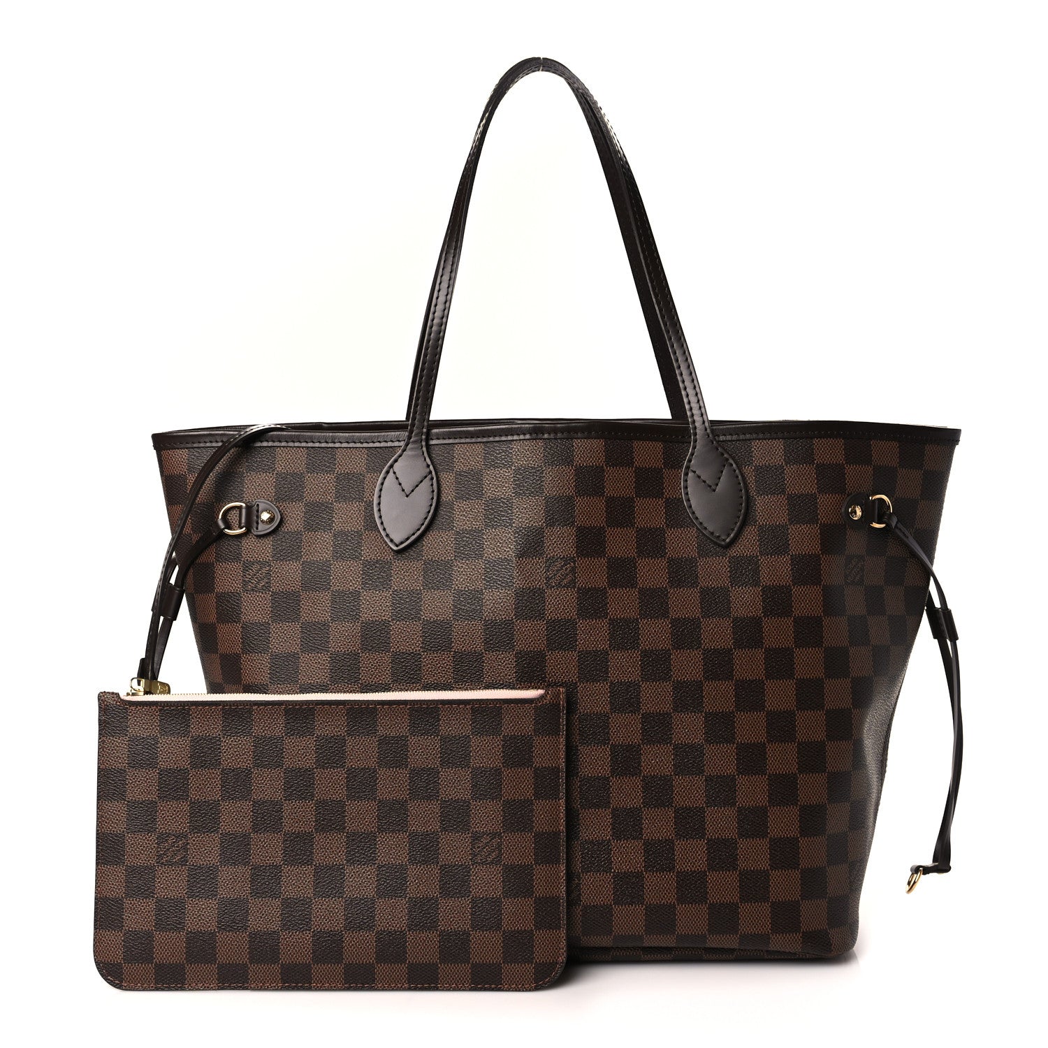 Louis Vuitton Damier Ebene Neo Neverfull MM Rose Ballerine 1 of 12