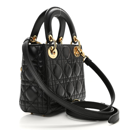 Christian Dior Lambskin Cannage Mini Lady Dior Black 2 of 11