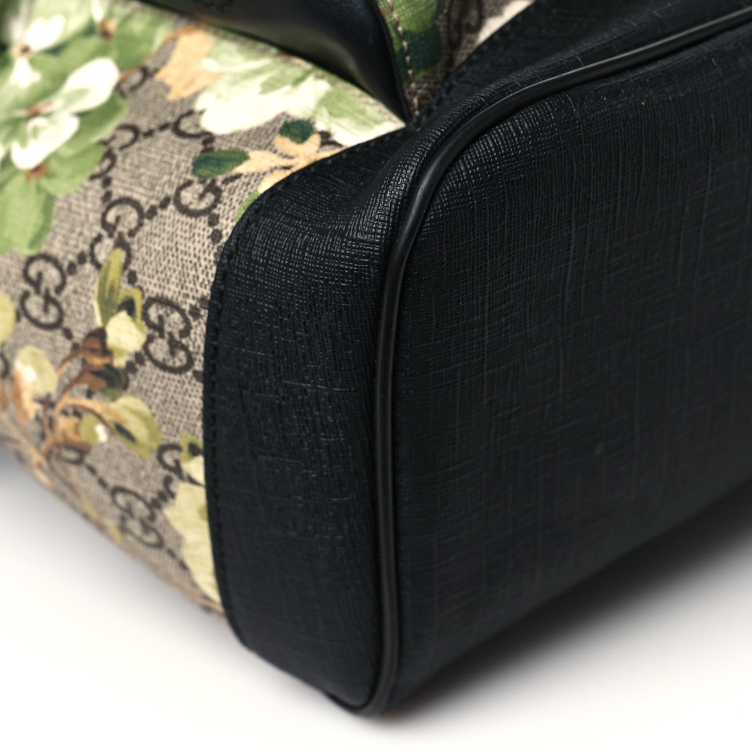 Gucci GG Supreme Monogram Blooms Medium Day Backpack Beige New Military Black 7 of 8