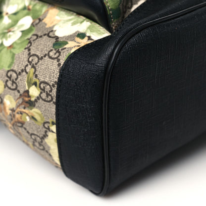 Gucci GG Supreme Monogram Blooms Medium Day Backpack Beige New Military Black 7 of 8