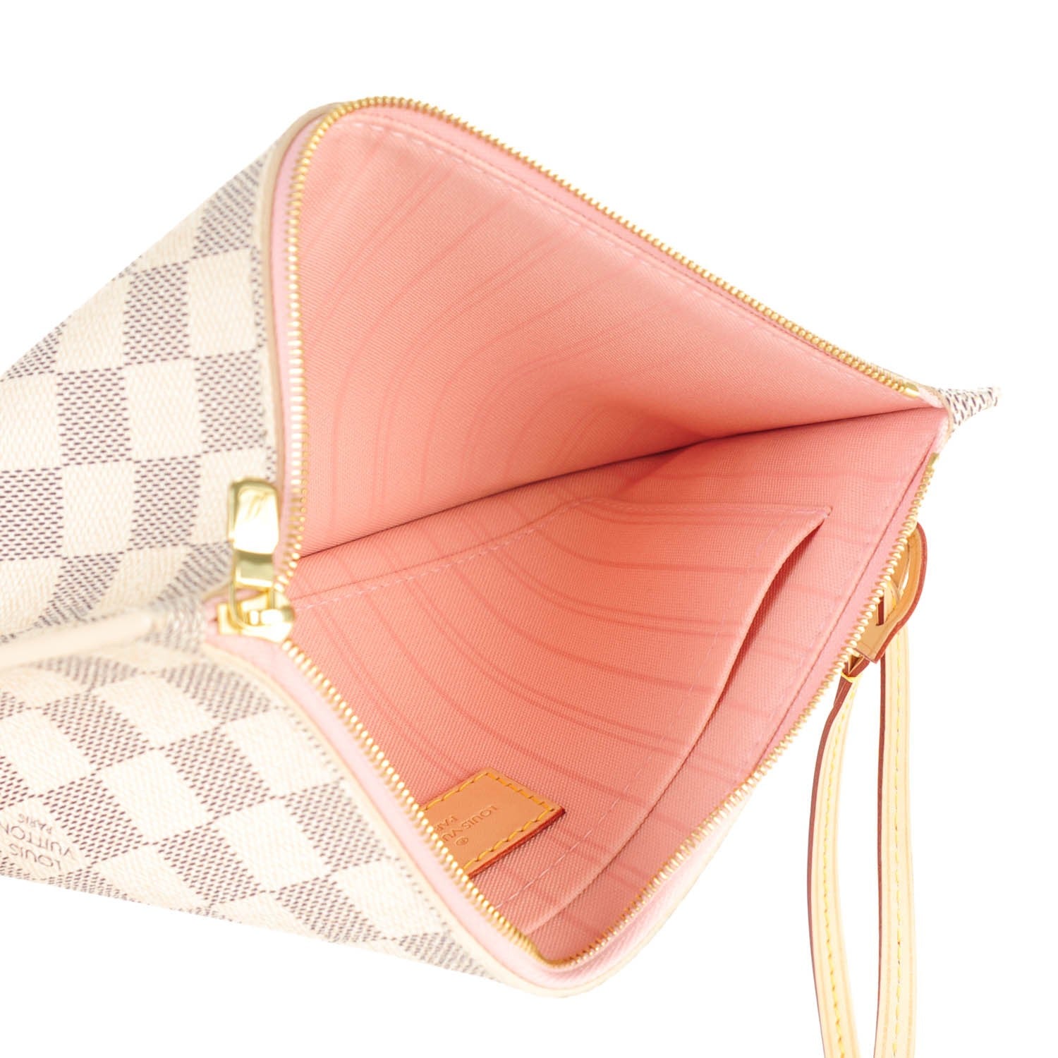 Louis Vuitton Damier Azur Neverfull MM GM Pochette Rose Ballerine 5 of 8