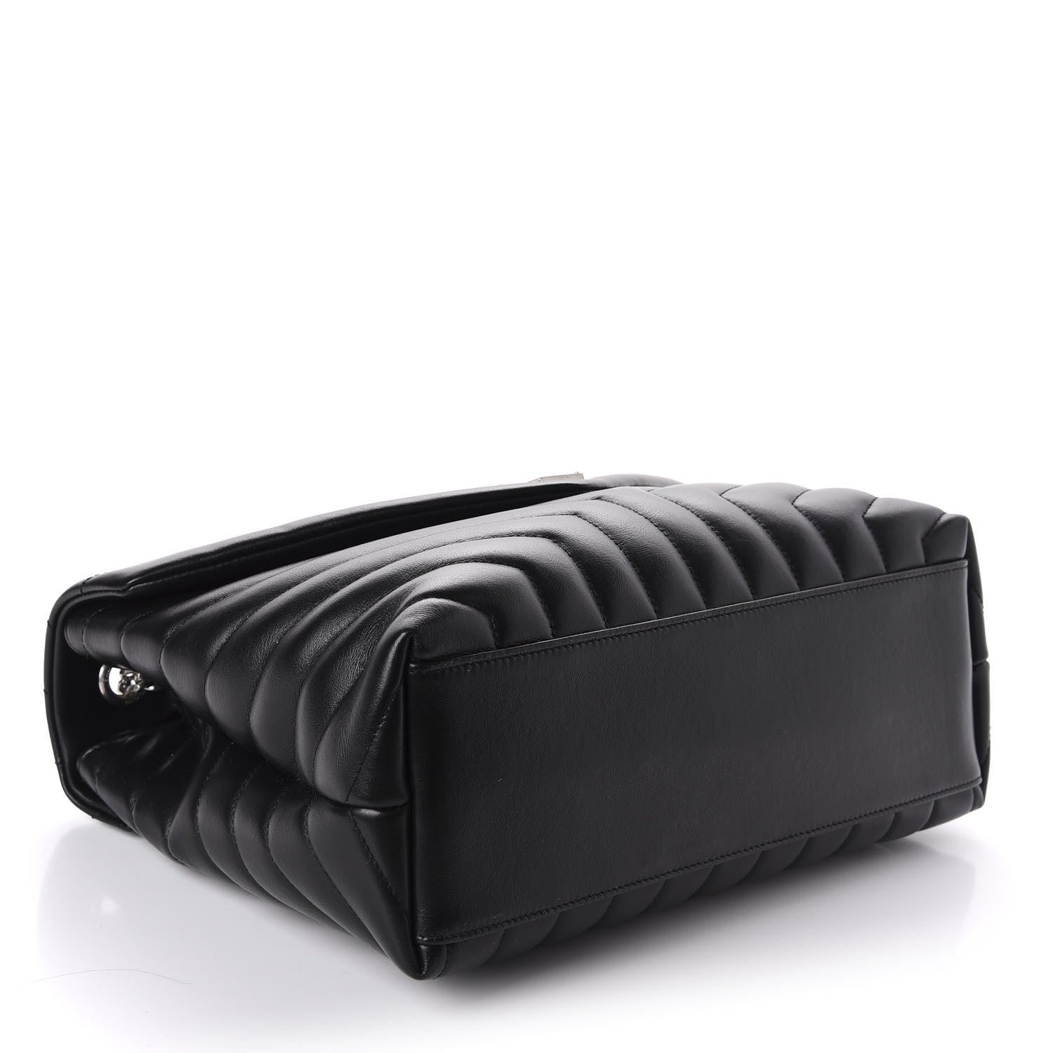 Saint Laurent Calfskin Y Quilted Monogram Medium Loulou Chain Satchel Black 4 of 11