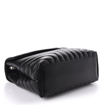 Saint Laurent Calfskin Y Quilted Monogram Medium Loulou Chain Satchel Black 4 of 11