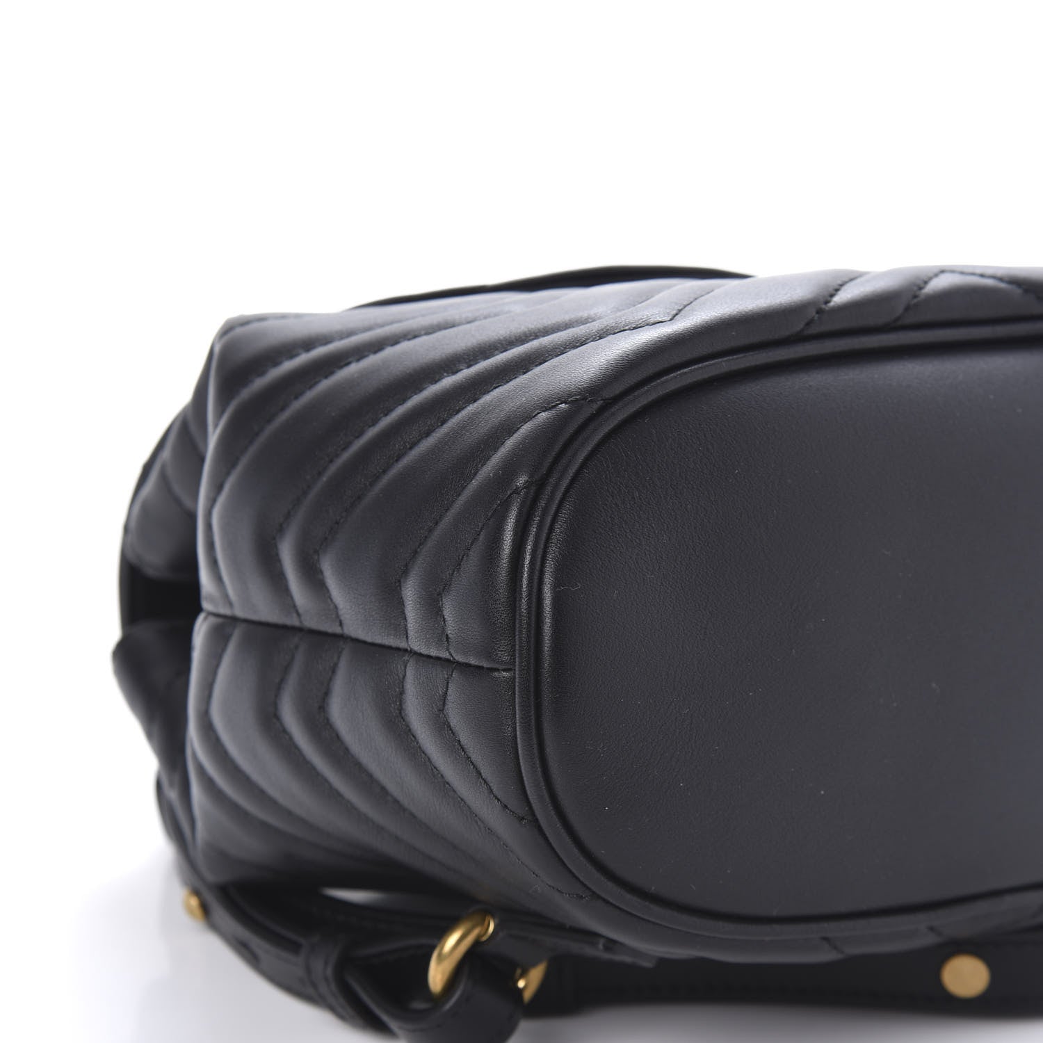 Gucci Calfskin Matelasse GG Marmont Flap Backpack Black 5 of 9