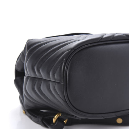 Gucci Calfskin Matelasse GG Marmont Flap Backpack Black 5 of 9