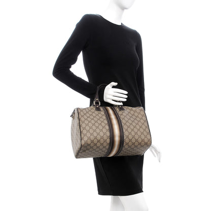 Gucci GG Plus Monogram Web Medium Joy Boston Dark Brown 2 of 7