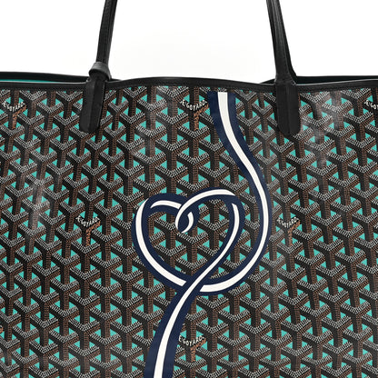 Goyard Goyardine Sunflower Reversible Saint Louis Claire Voie GM Black Opaline 13 of 18