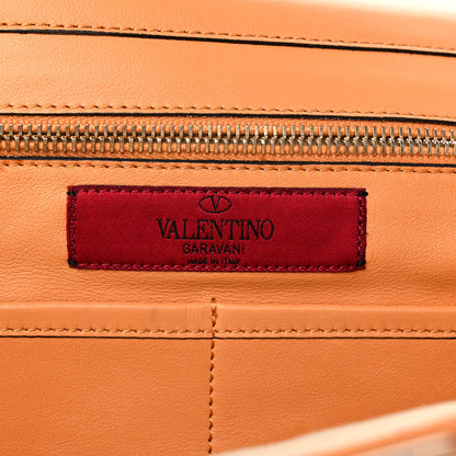 Valentino Garavani Vitello Medium Rockstud Tote Orange Fluo 5 of 7