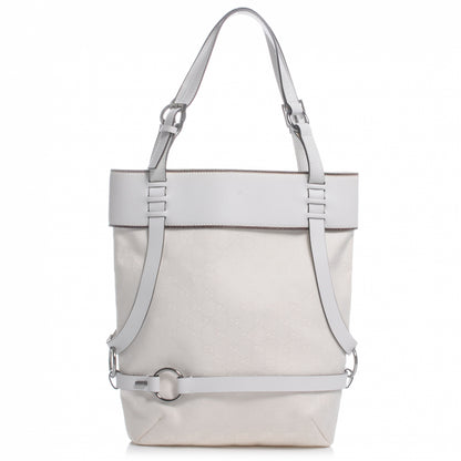 Gucci Monogram Calfskin Tote White 1 of 7