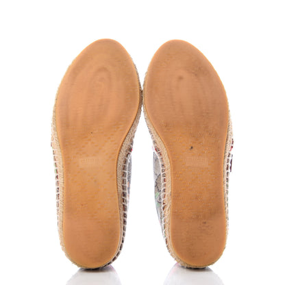 Gucci GG Supreme Monogram Tian Womens Espadrilles 35.5 Beige Multicolor Red 6 of 12