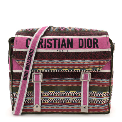 Christian Dior Canvas Embroidered Diorcamp Messenger Vert Multicolor 1 of 12