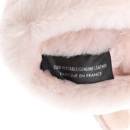 Chanel Shearling Quilted CC Gloves 7.5 Light Pink 4 of 13