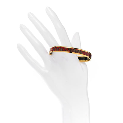 Hermes Enamel Narrow Printed Chain D'Ancre Bracelet 62 2 of 6