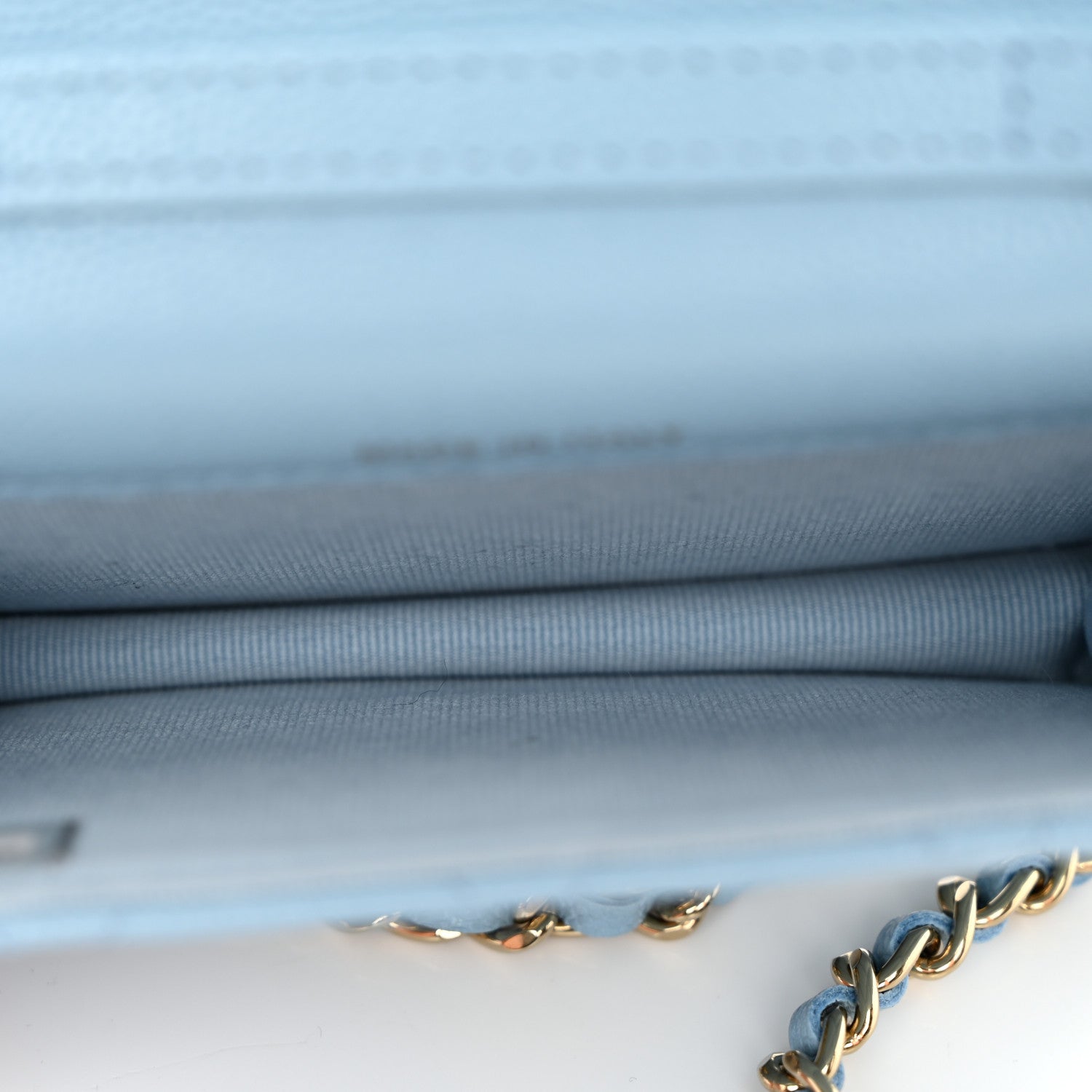 Chanel Caviar Quilted Mini Chain Bag Blue 5 of 11
