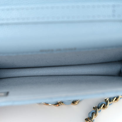 Chanel Caviar Quilted Mini Chain Bag Blue 5 of 11