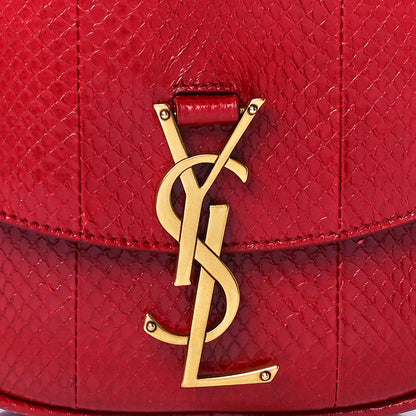 Saint Laurent Snakeskin Small Kaia Satchel Peach Red 8 of 16