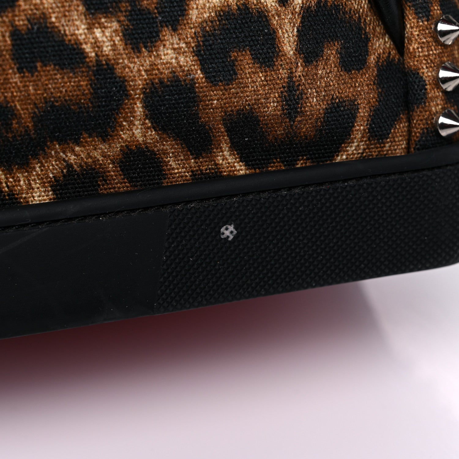 Christian Louboutin Canvas Leopard Print Spiked Explorafunk Backpack Brown 16 of 17