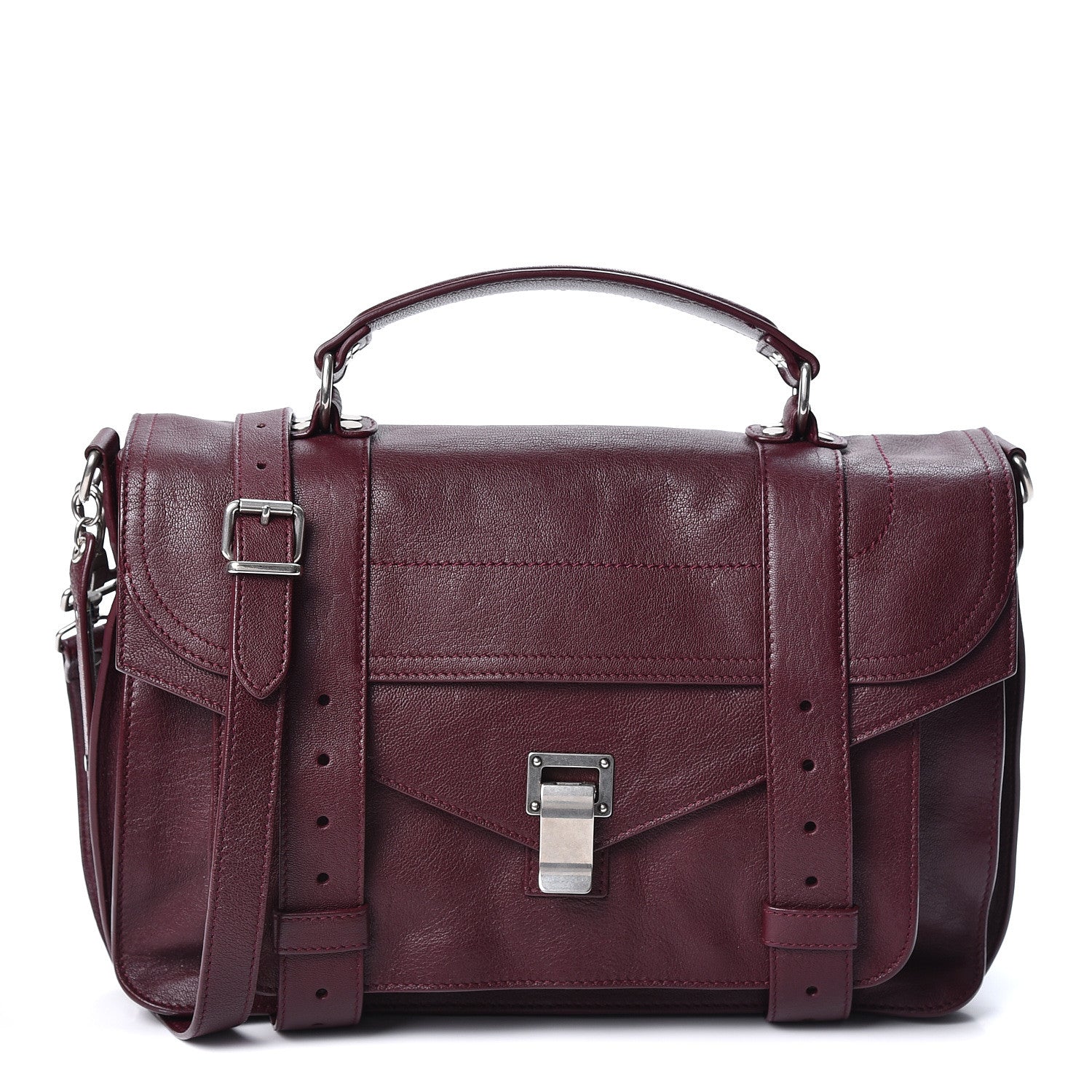Proenza Schouler Lambskin Medium PS1 Satchel Oxblood 1 of 10