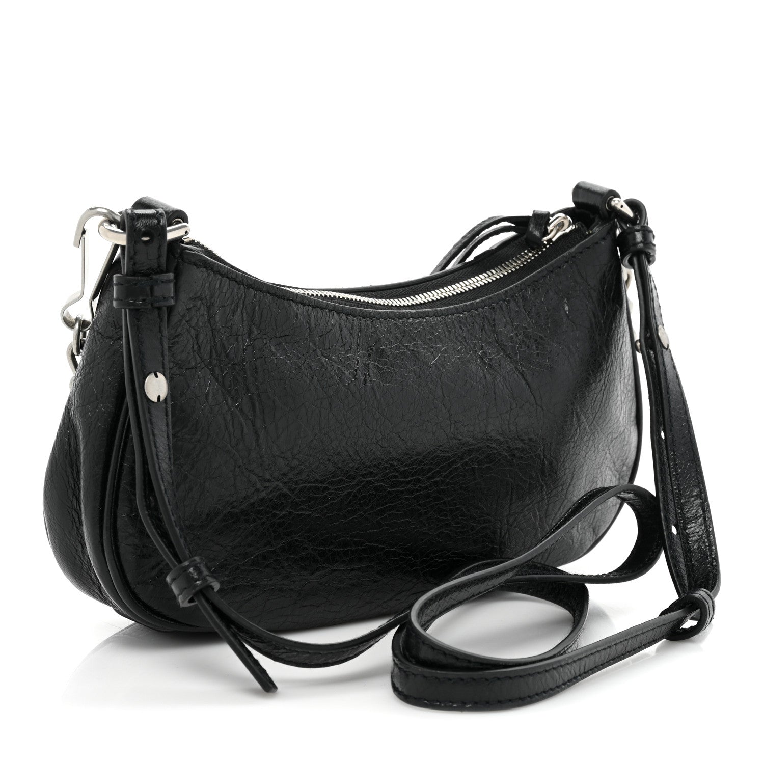 Balenciaga Agneau Arena Le Cagole Mini Purse With Chain Black 3 of 9