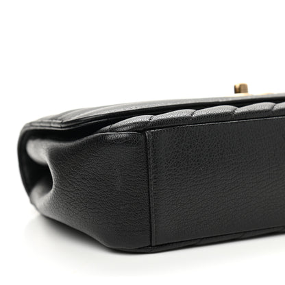 Chanel Shiny Goatskin Diagonal Quilted Small Flap Black 5 of 11